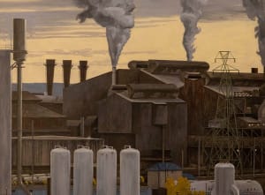 Winter Works: Late Afternoon with Five Birds