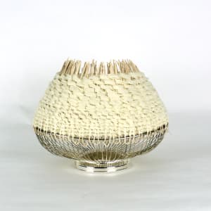 Woven Found Object Vessel 1