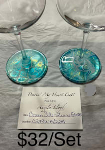 Ocean Side – 2 Wine Glasses