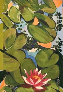 Water Lilies painted print