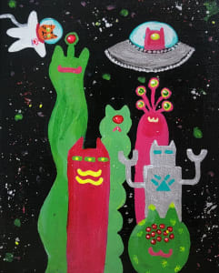 Extraterrestrial Cats... In SPACE!!! by Cristina Casellas