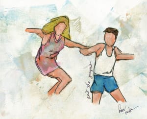 and she jumped