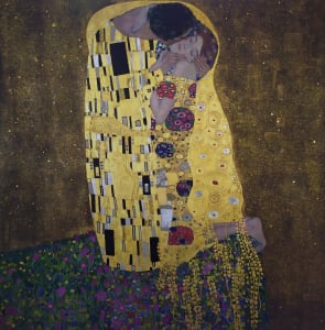 The Kiss, after Gustav Klimt
