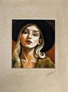 Woman with hat - Fine Art Print