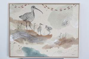 "Long Billed Curlew, Ahead of the Curve"