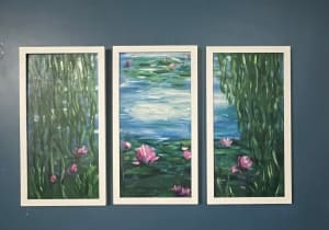 Water Lilies Triptych