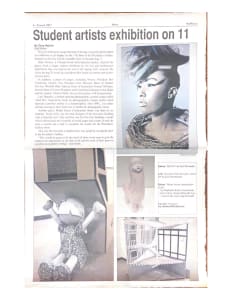 Student artists exhibition on 11