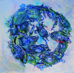 Netted Blue Crabs print