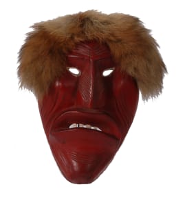 Untitled (Red Mask with Fur)