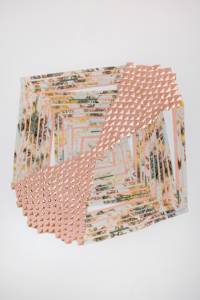 Pieced Landscape  64 (Coral Log Cabin)