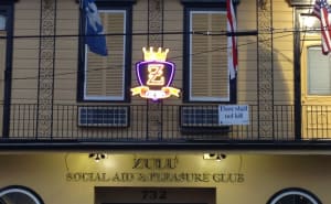 Zulu Social Aid and Pleasure Club Sign
