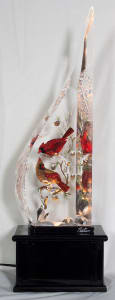 Pair of Cardinals in Pine