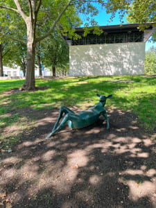 Scioto Lounge I At the River (Lounging Deer)