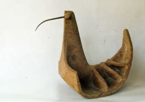 Ceramic and Wire Bird(Seagull?) Sculpture