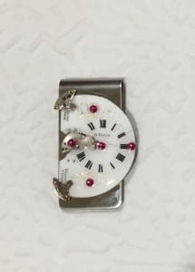 Antique Pocket Watch Dial, Unusual Half-moon Dial