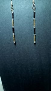 Earrings: Black and Gold Statement