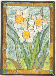 Stained Glass Daffodils