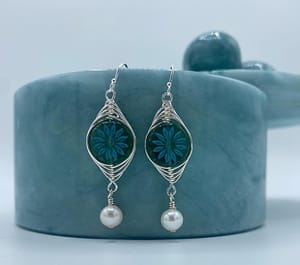 Sterling, Czech Glass and Freshwater Pearls