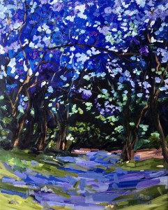 Embellished reproduction of Jacarandas of Woonga