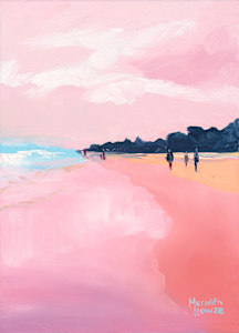 Sunshine Beach in Pink - Print