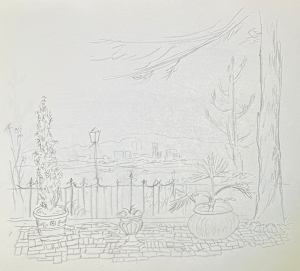 "View of a Distant City from the Patio " named by CLL