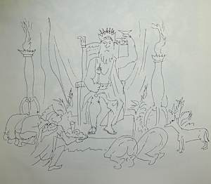 "Obeisance", Automatic drawing
