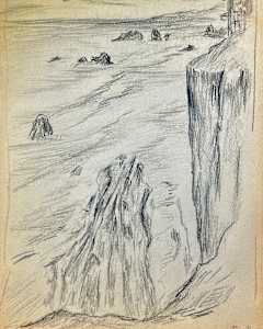 "Above Pismo Beach, Sketch" named by CLL