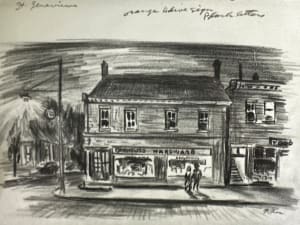 "St. Genevieve, MO" sketch for painting