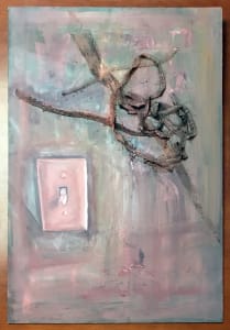 Oil paining and Collage