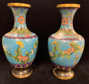 Cloisonne vases