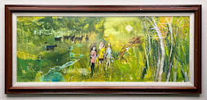 Title unknown (landscape with cows and young women)