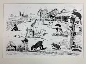 Vincent Painting Coney Island on a Sunday Afternoon