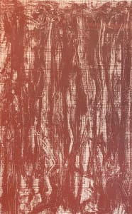 Abstraction on a Grid in Red Umber