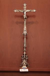 Matching Silver Candlesticks and Crucifix