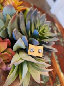 "I Woke Up Like This" - CZ Stud Earrings - Art Is