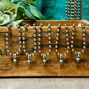 "Fat Baby Chunky Layering Necklaces" - Kingman turquoise and sterling 3/3