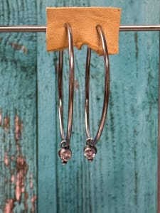 "Rock Star Infinity Hoop Earrings" - Sterling Silver and Cubic Zirconia Earrings - Preorder