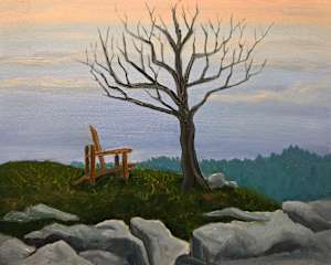 Chair on the Point, Winter