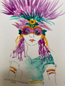 Violet Mask Lady