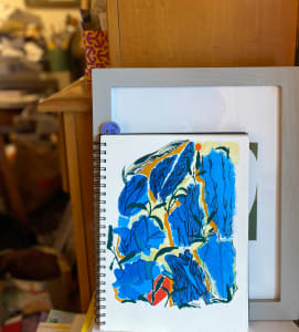 Landscape in Blue, Metallic
