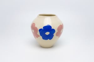 Pink and Blue Flowers Vase (Small)