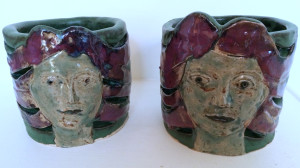 Eclectic lady land pots for electric columnar candles