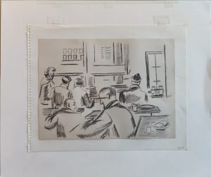 Untitled or Unknown Title, described as men in a diner