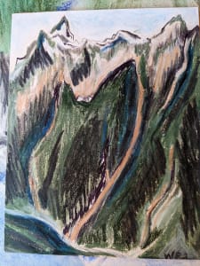 Untitled or unknown title, described as Mountain ridge