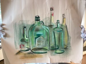 Untitled or unknown title Green Bottles
