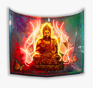 Buddha Neon Car Hood