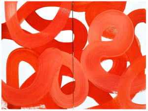 Flamingo Dance 02 (Diptych)