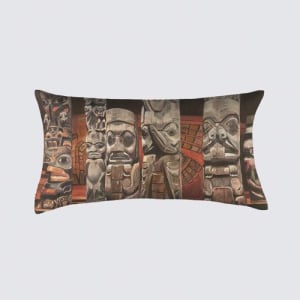 Totem Hall~ Bolster Pillow 19x10"