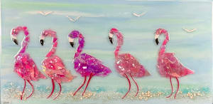 Flamingos Dancing