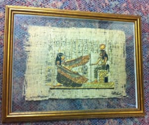 Egyptian Painting on Linen Paper